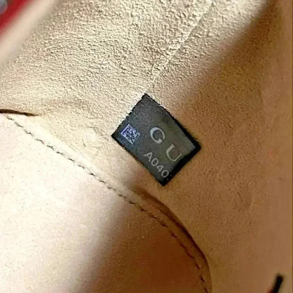 NWT GUCCI GG Marmont Small Shoulder Bag Red Matelassé Chevron Leather - Picture 8 of 11